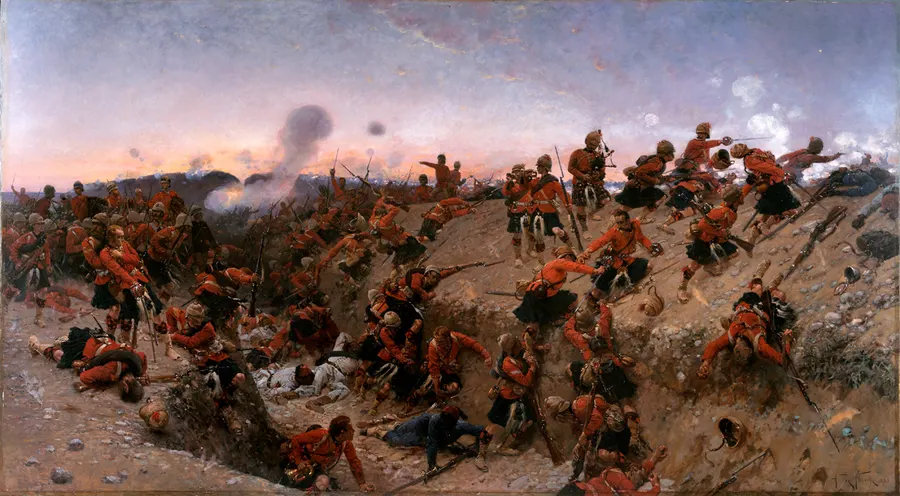 The Storming of Tel el Kebir, a painting by Alphonse de Neuville in National Museums Scotland