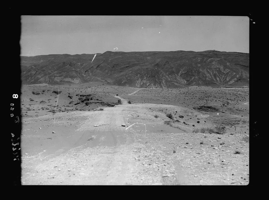 The Mitla Pass in the Sinai, looking east from the plain, in an early 20th-century photograph from the Matson Collection at the Library of Congress