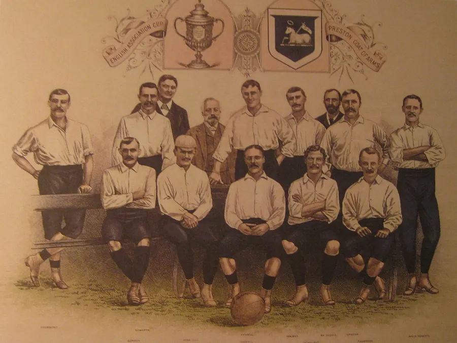 Preston North End, the first Football League champions, photographed in the 1888-89 season