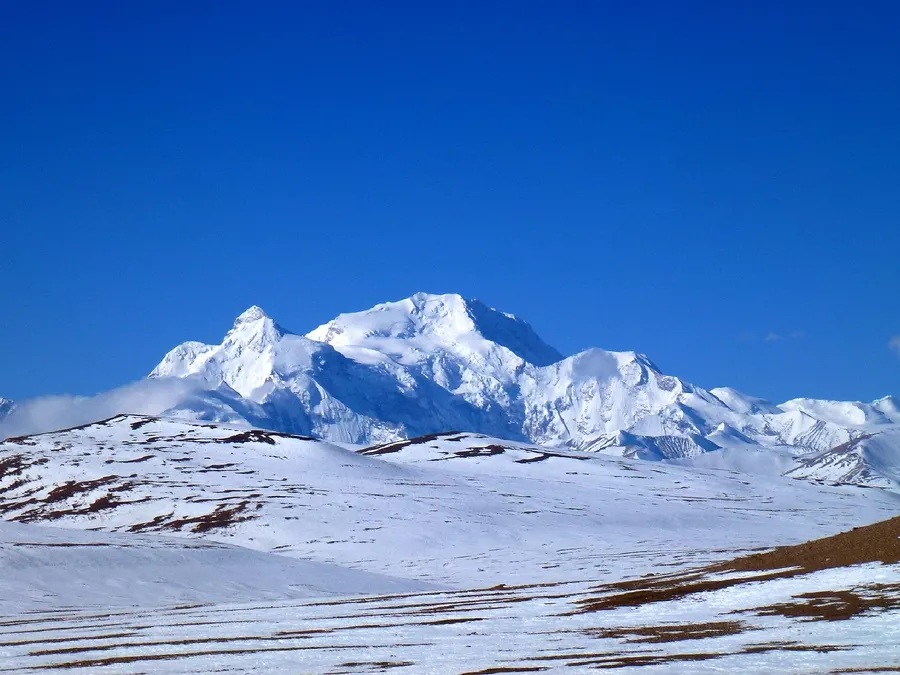 Shishapangma in Tibet, the lowest of the world's fourteen peaks above 8,000 metres.