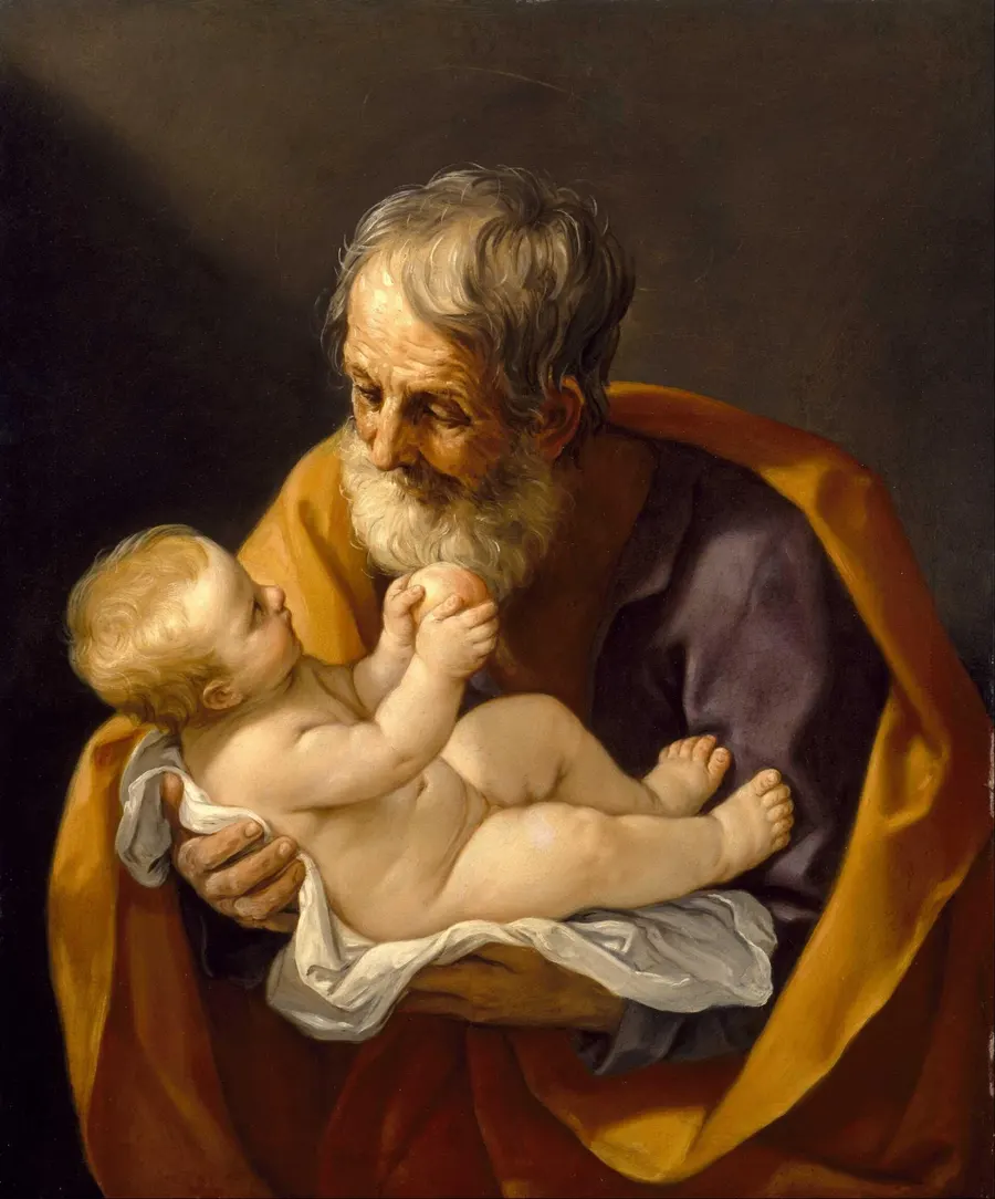 Saint Joseph and the Christ Child, painted by Guido Reni.