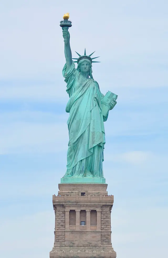 The Statue of Liberty.