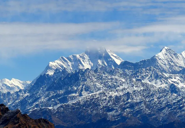 Nanda Devi, the highest mountain wholly within India, in Uttarakhand, 2013.