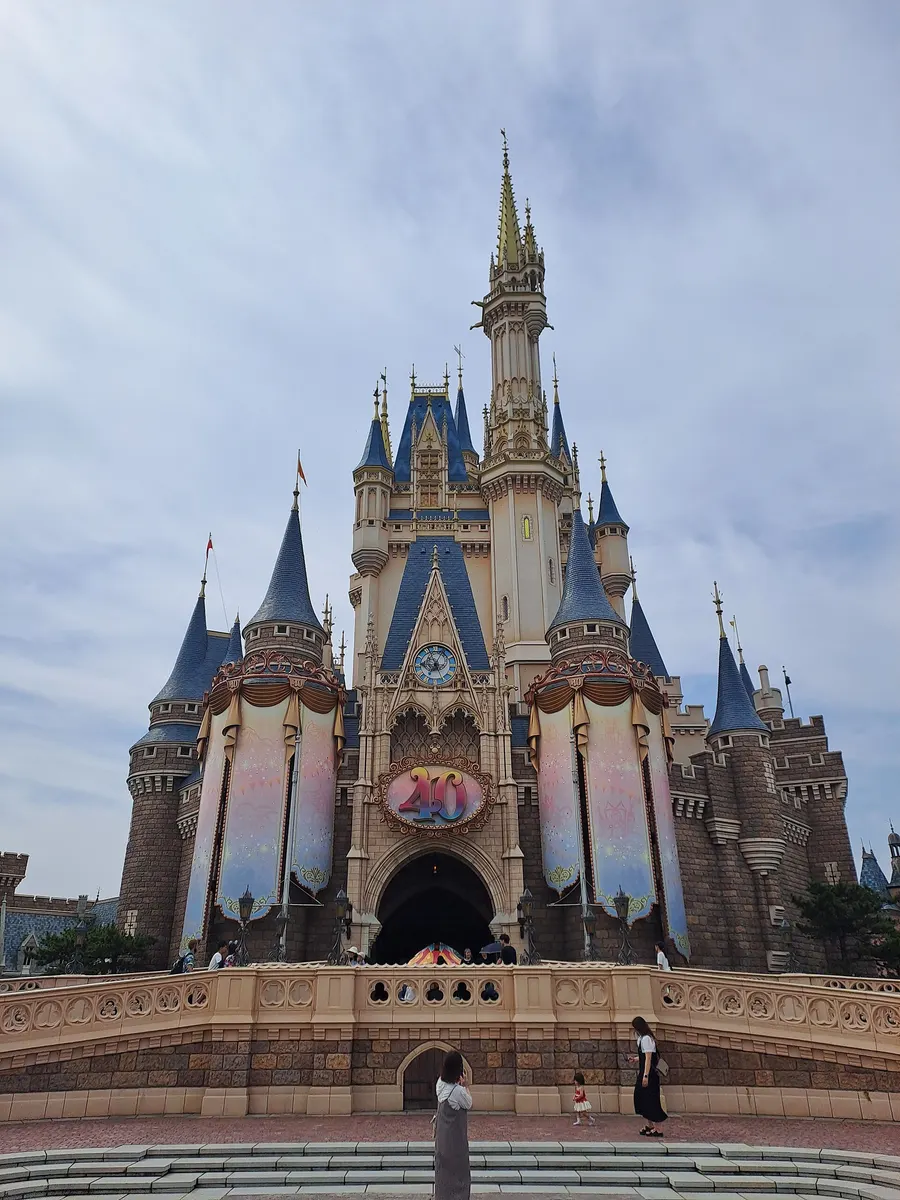 Cinderella Castle at Tokyo Disneyland during the park's 40th anniversary in 2023.