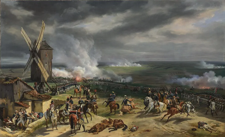 The Battle of Valmy in September 1792, the war's first great French victory, painted by Horace Vernet.