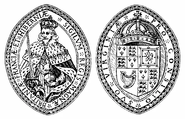 The seal of the Virginia Company of London.