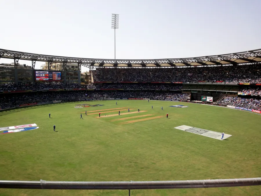 The Wankhede Stadium in Mumbai during the first innings of the final, 2 April 2011.