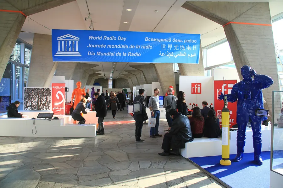 A World Radio Day event at UNESCO's headquarters in Paris, 2013.