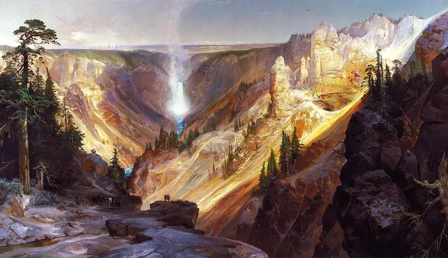 Thomas Moran's painting The Grand Canyon of the Yellowstone, 1872.
