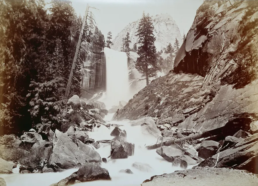 Vernal Fall, Yosemite, photographed by Carleton Watkins in the 1860s.